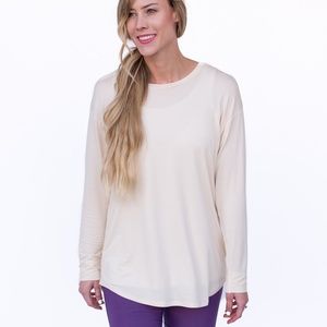 Long Sleeve Easy Tee Cream